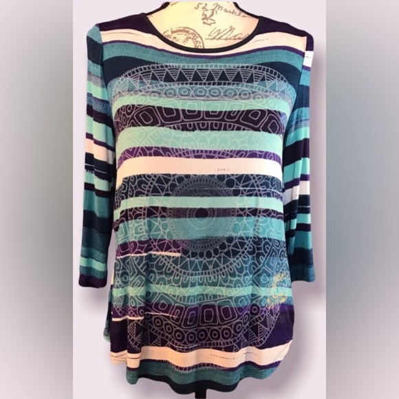 Desigual Tops - Desigual, 3/4 length sleeve shirt, Size Small